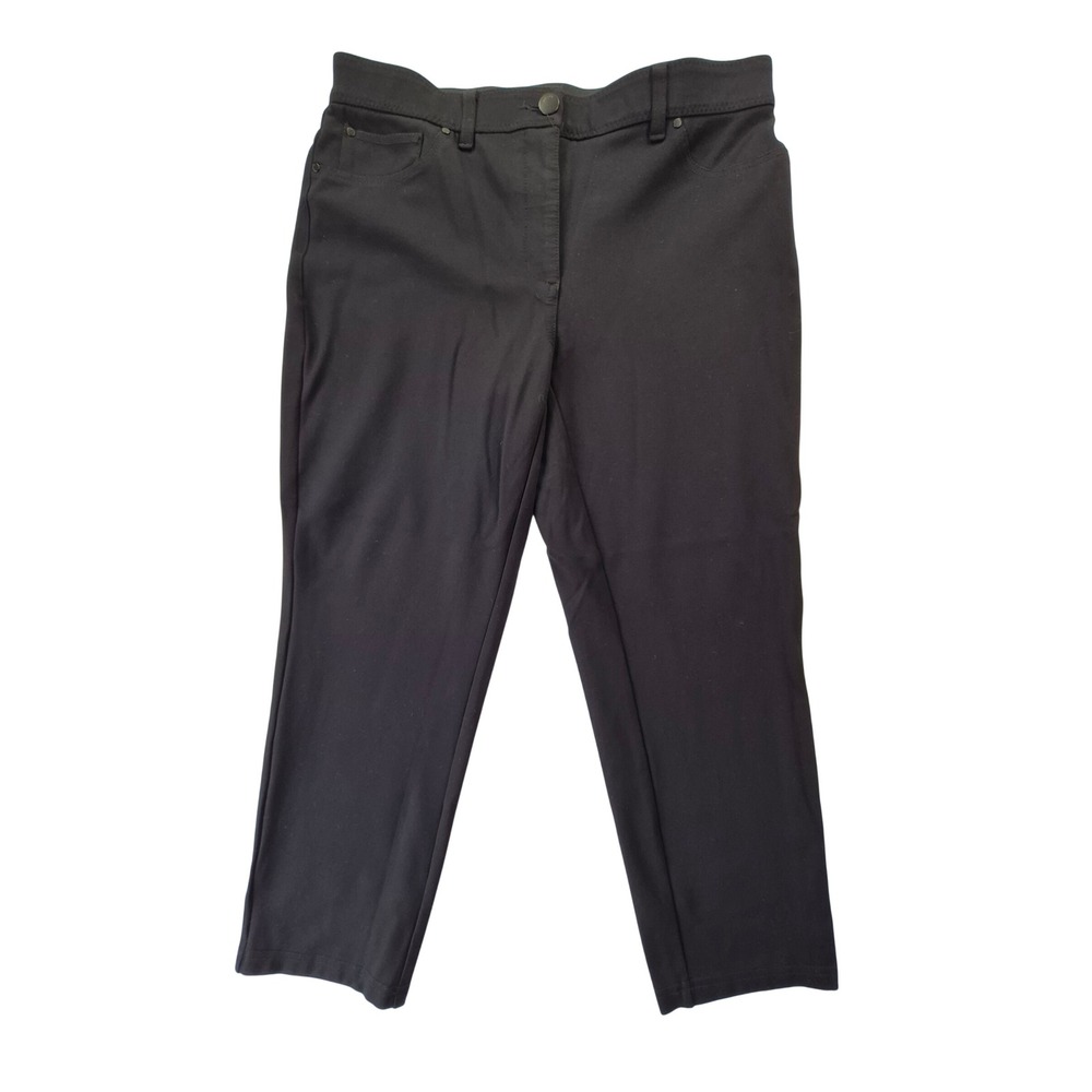 Chico's So Slimming‎ Pants Women's 0.5 Black Straight Leg Ankle Stretch